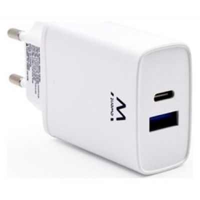 EWENT Cargador rapido Q3 20w Usb-C y Usb-A en Huesoi