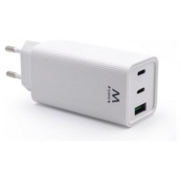 CARGADOR MOVIL EWENT CARGA RAPIDA PUERTOS 2 USB-C Y 1 USB-A 65W BLANCO en Huesoi