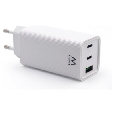 CARGADOR MOVIL EWENT CARGA RAPIDA PUERTOS 2 USB-C Y 1 USB-A 65W BLANCO en Huesoi