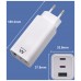 CARGADOR MOVIL EWENT CARGA RAPIDA PUERTOS 2 USB-C Y 1 USB-A 65W BLANCO en Huesoi
