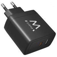 Ewent Cargador Rapido USB-A Y USB-C, GanFast, 65W en Huesoi