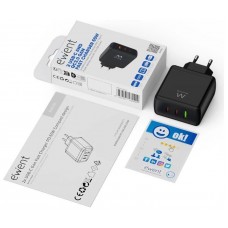 (ABM) EWENT CARGADOR GAN FAST DE 65W, 3 PUERTOS (2 USB-C PD Y 1USB-A QC) DISE&Ntilde;O COMPACTO (Espera 4 dias) en Huesoi