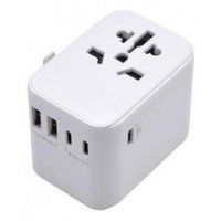 Ewent EW1470 adaptador de enchufe eléctrico Universal Blanco (Espera 4 dias) en Huesoi