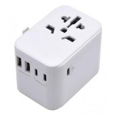 Ewent EW1470 adaptador de enchufe eléctrico Universal Blanco (Espera 4 dias) en Huesoi