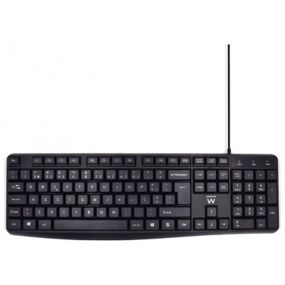 TECLADO USB EWENT QUERTY PORTUGUES ESCRITURA SILENCIOSA en Huesoi