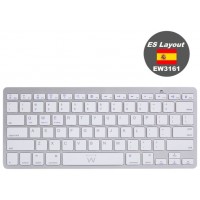 Ewent Teclado Bluetooth iOS/Android/Win Slim Plata en Huesoi