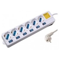 EWENT EW3932 Regleta 6 Tomas / 6 interruptor 1.5 m en Huesoi