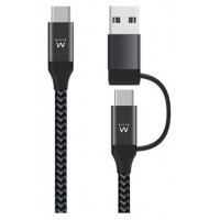 Ewent EW9918 cable USB 1 m USB 3.2 Gen 1 (3.1 Gen 1) USB C Negro (Espera 4 dias) en Huesoi
