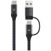 EWENT EW9918 Cable de carga usb-C a usbA/B 2 en 1 en Huesoi