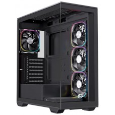 CAJA ATX SEMITORRE EINAREX S700 RGB 4 FANS NEGRA en Huesoi