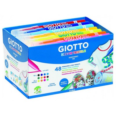 PACK 48 MARCADORES DECOR TEXTIL COLES GIOTTO F494700 (Espera 4 dias) en Huesoi