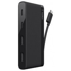 MINIHUB USB-C BELKIN F4U090BTBLK 4 PUERTOS, 2 USB-C, 2 en Huesoi