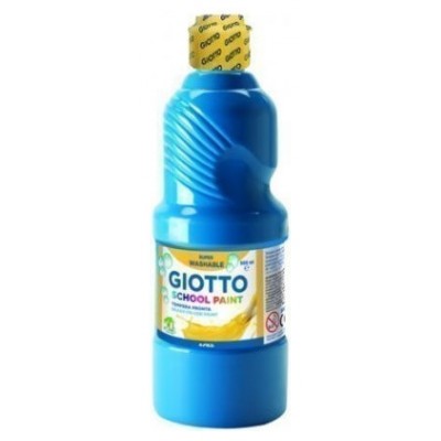Giotto Témpera Escolar 500 ml Botella Azul, Cian (Espera 4 dias) en Huesoi