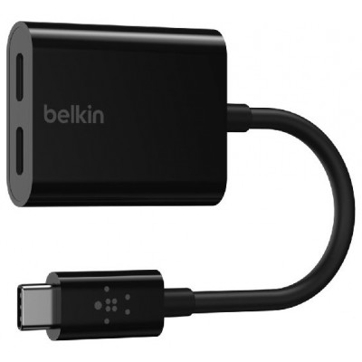 ADAPTADOR BELKIN F7U081BTBLK USB-C DE AUDIO Y CARGA en Huesoi