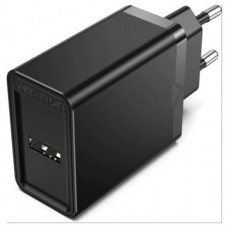 CARGADOR PARED 12W USB-A 2.4A NEGRO VENTION (Espera 4 dias) en Huesoi