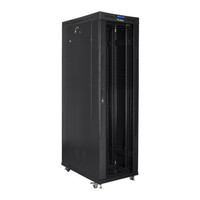 ARMARIO LANBERG RACK 19" 42U 600X1200 FLAT PACK NEGRO PUERTA CRISTAL CON LCD en Huesoi