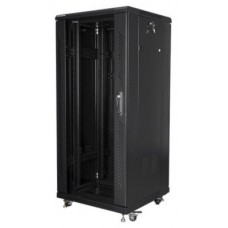 ARMARIO LANBERG 19" 27U 600X800 FLAT PACK NEGRO CON PUERTA DE CRISTAL en Huesoi