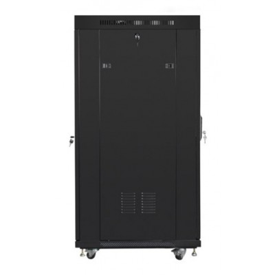 ARMARIO LANBERG RACK 19" 27U 600X800 FLAT PACK PUERTA MESH NEGRO CON LCD en Huesoi