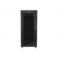 ARMARIO LANBERG RACK 19" 22U 800X1000 FLAT PACK NEGRO PUERTA CRISTAL CON LCD en Huesoi