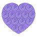 Celly Ventosa coraz&oacute;n Morado en Huesoi