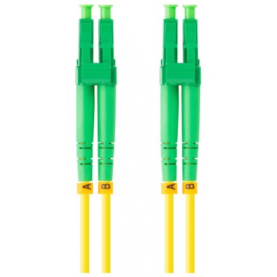 CABLE DE FIBRAOPTICA LANBERG 1M MONO LC/APC-LC/APC DUPLEX G657A1 LSZH AMARILL en Huesoi