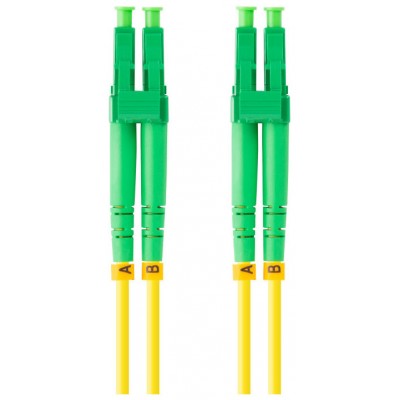 CABLE DE FIBRAOPTICA LANBERG 2M MONO LC/APC-LC/APC DUPLEX G657A1 LSZH AMARILL en Huesoi