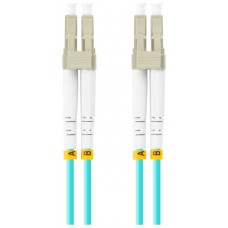 CABLE DE FIBRAOPTICA LANBERG 1M MULTI LC/UPC-LC/UPC DUPLEX OM3 50/125 LSZH  AZUL en Huesoi