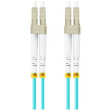 CABLE DE FIBRAOPTICA LANBERG 1M MULTI LC/UPC-LC/UPC DUPLEX OM3 50/125 LSZH  AZUL en Huesoi