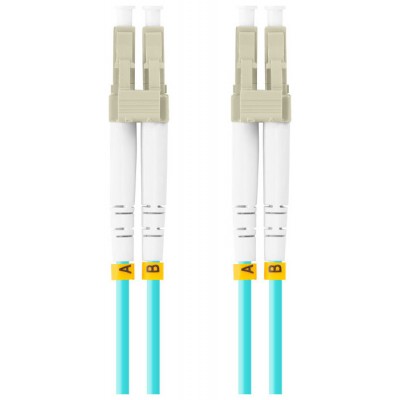 CABLE DE FIBRAOPTICA LANBERG 5M MULTI LC/UPC-LC/UPC DUPLEX OM3 50/125 LSZH  AZUL en Huesoi