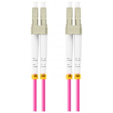 CABLE DE FIBRAOPTICA LANBERG 1M MULTI LC/UPC-LC/UPC DUPLEX OM4 50/125 LSZH VIOL en Huesoi