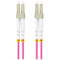 CABLE DE FIBRAOPTICA LANBERG 2M MULTI LC/UPC-LC/UPC DUPLEX OM4 50/125 LSZH VIOL en Huesoi
