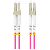 CABLE DE FIBRAOPTICA LANBERG 2M MULTI LC/UPC-LC/UPC DUPLEX OM4 50/125 LSZH VIOL en Huesoi