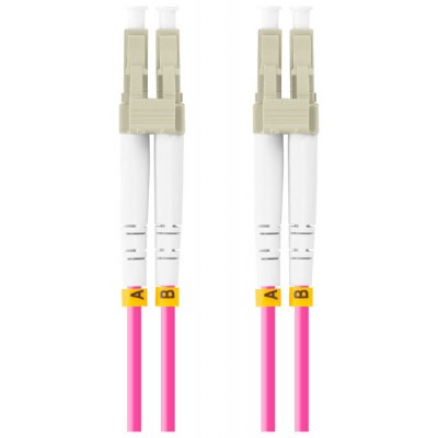 CABLE DE FIBRAOPTICA LANBERG 2M MULTI LC/UPC-LC/UPC DUPLEX OM4 50/125 LSZH VIOL en Huesoi