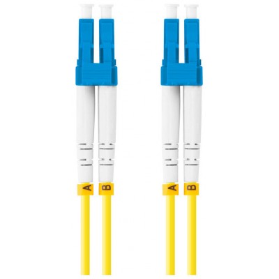 CABLE DE FIBRAOPTICA LANBERG 1M MONO LC/UPC-LC/UPC DUPLEX G657A1 LSZH AMARILL en Huesoi