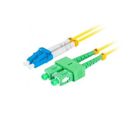 CABLE DE FIBRAOPTICA LANBERG DUPLEX LC/UPC-SC/APC 2M LSZH G657A1 AMARILLO en Huesoi