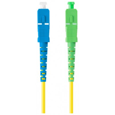 CABLE DE FIBRAOPTICA LANBERG 1M MONO SC/APC-SC/UPC SIMPLEX G657A1 LSZH AMARILL en Huesoi