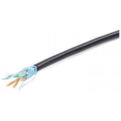 CABLE RED EXTERIOR GEMBIRD CAT 5E FTP COBRE SOLIDO AWG24 CON GEL NEGRO 305M en Huesoi