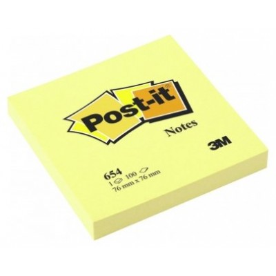 BLOC 100 HOJAS NOTAS ADHESIVAS 76X76MM COLORES SURTIDOS 654 ENCELOFANADO CAJA DISPENSADORA 6820-COL-W10 POST-IT 7100317840 (MIN10) (Espera 4 dias) en Huesoi