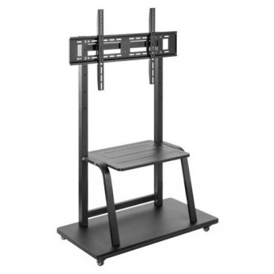 AISENS - SOPORTE DE SUELO ECO CON RUEDA, BANDEJA PARA DVD PARA MONITOR/TV 150KG DE 37-100, NEGRO en Huesoi