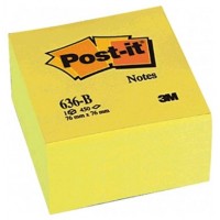 CUBO 450 HOJAS NOTAS ADHESIVAS 76X76MM CANARY YELLOW 636-B POST-IT 7100172238 (Espera 4 dias) en Huesoi