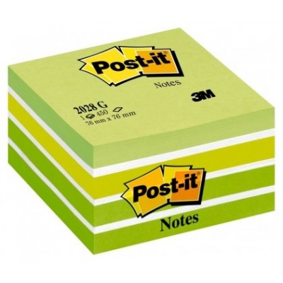 CUBO 450 HOJAS NOTAS ADHESIVAS 76X76MM COLORES SURTIDOS VERDES 2028-GN POST-IT 7100200375 (Espera 4 dias) en Huesoi