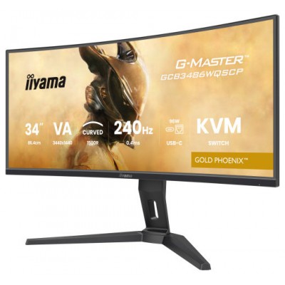 MONITOR IIYAMA G-MASTER GCB3486WQSCP-B1, 34", 1500R,  240HZ, USB-C (95W), KVM, LAN, 500CD (Espera 4 dias) en Huesoi