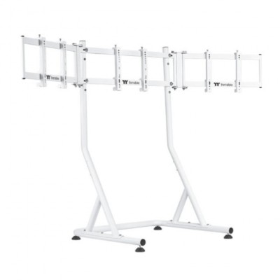 SOPORTE PARA 3 MONITORES DE 32" THERMALTAKE TRIPLE RACING BLANCO en Huesoi