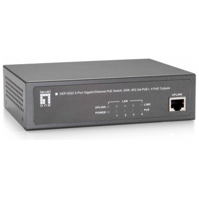 SWITCH LEVEL ONE GEP-0522 NO GESTION 5P 10/100/1000 4P en Huesoi