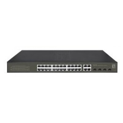 SWITCH SEMIGESTIONABLE LEVEL ONE HILBERT 24P POE en Huesoi