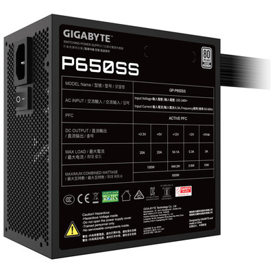 GIGABYTE FUENTE ALIM. P650SS 80 PLUS SILVER (Espera 4 dias) en Huesoi