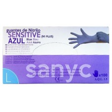 PAQUETE DE 100 GUANTES NITRILO SENSITIVE S/P  T-G P-100 EXAMEN SANICEN GU105 (Espera 4 dias) en Huesoi