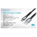CABLE USB-A A USB-C 1 M NEGRO/GRIS VENTION (Espera 4 dias) en Huesoi