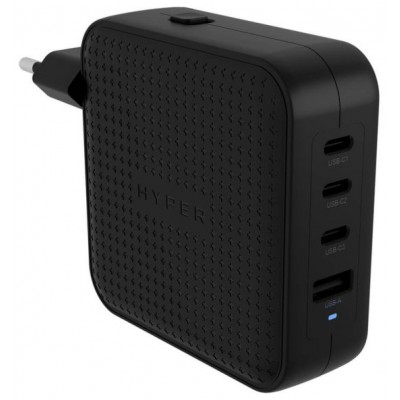 HYPERÂ® HYPERJUICEÂ® 100W USB-C GAN TRAVEL CHARGER (3C+1A) - BLACK en Huesoi