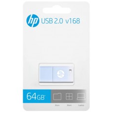 USB 2.0 HP 64GB v168 AZUL en Huesoi
